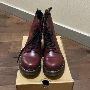 Slightly used Dr.Martens Cherry red boots
